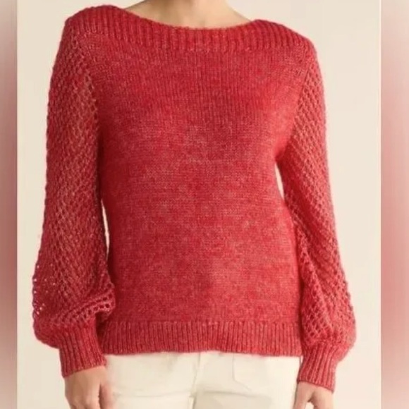 Tommy Bahama Sweaters - Tommy Bahama Shimmer Balloon Sleeve Sweater Red Size L